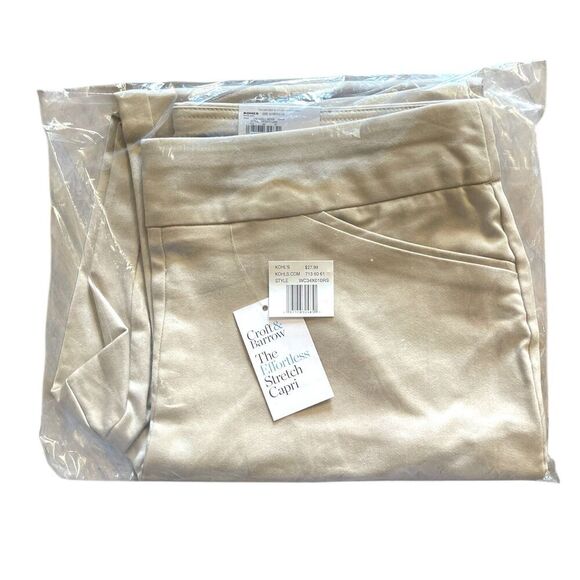 Croft & Barrow Effortless Stretch Capri Pant Women's 14 Pull On Bundle 3 Lot NWT - Picture 3 of 6